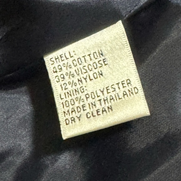 Talbots Women Size 4 Navy Blue White Boucle Tweed Fringe One Button Blazer - Picture 6 of 15